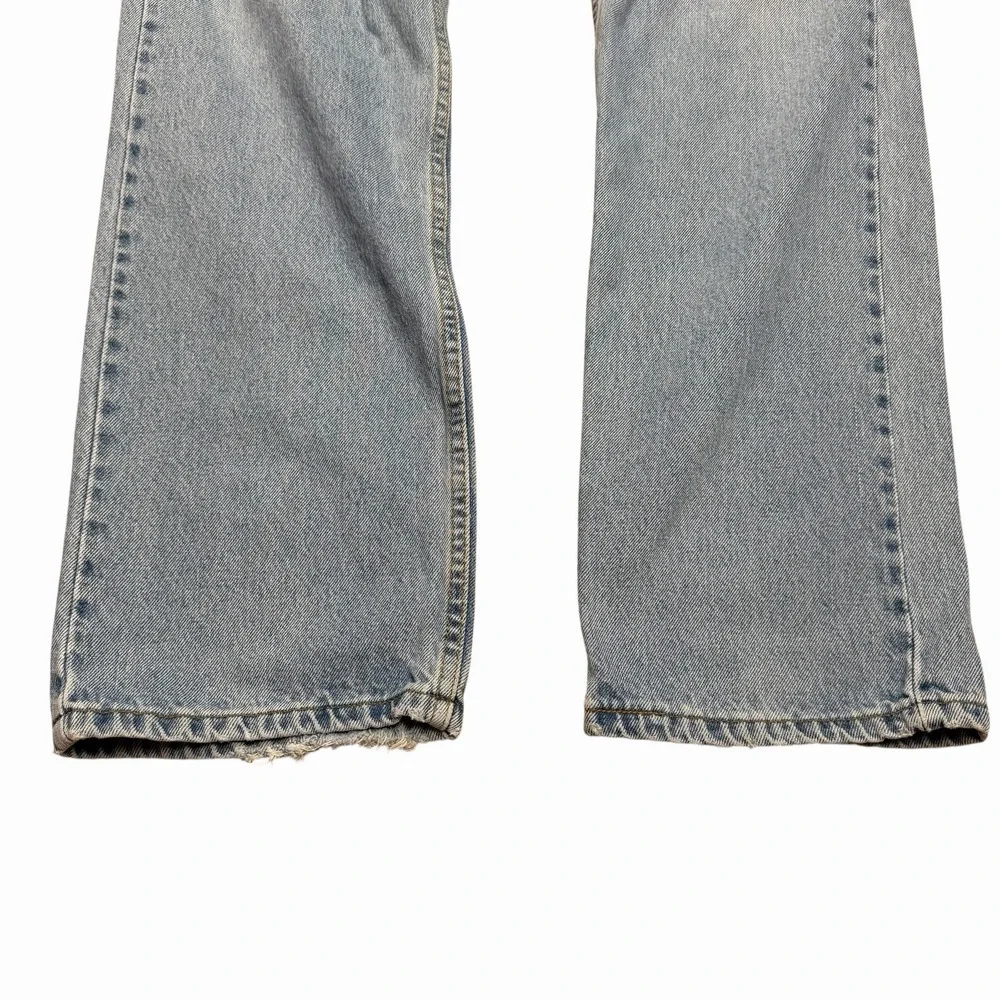 Levi's 505 Men's Jeans Made In Canada Batwings 36x32 Light Wash Straight Leg
